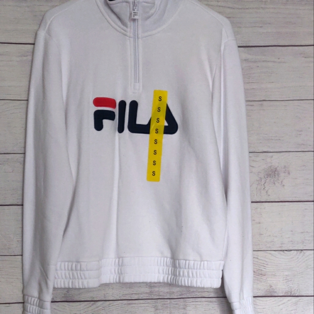Fila Crew Neck White Sweater NWT